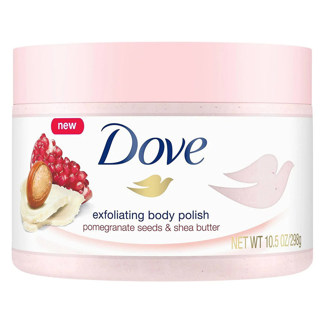 Dove Pomegranate Seeds & Shea Butter Body Scrub 298g | Exfoliating & Nourishing Body Polish