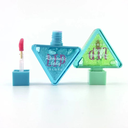 Romantic Lady Lip Gloss – Colorful Triangle Tube (24 PCS Set) for Lip Care