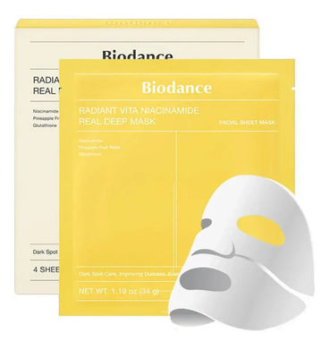 BIODANCE Radiant Vita Niacinamide Real Deep Mask Sheet 7ea