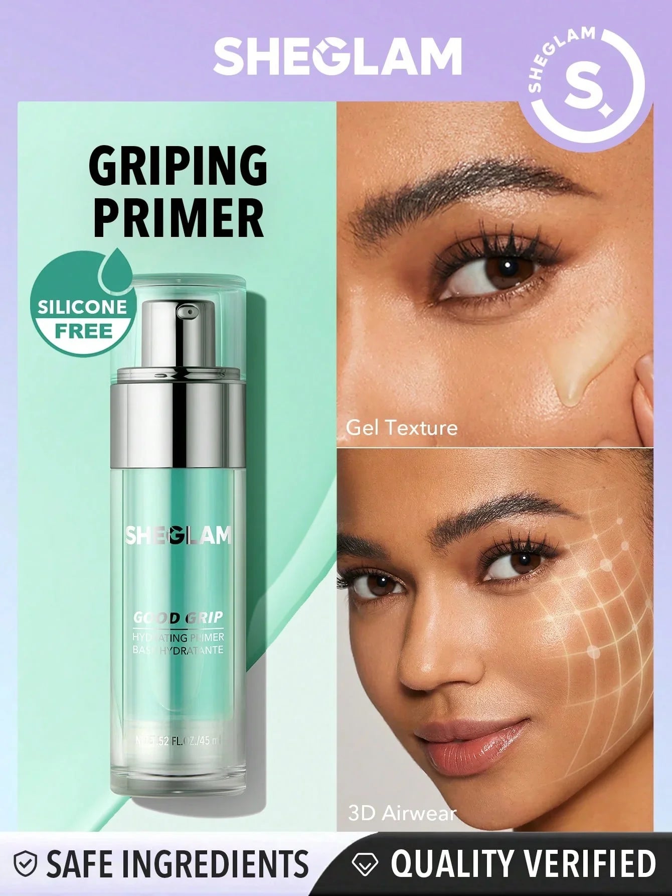 Sheglam Good Grip Hydrating Primer – Long Lasting Smooth Makeup Base