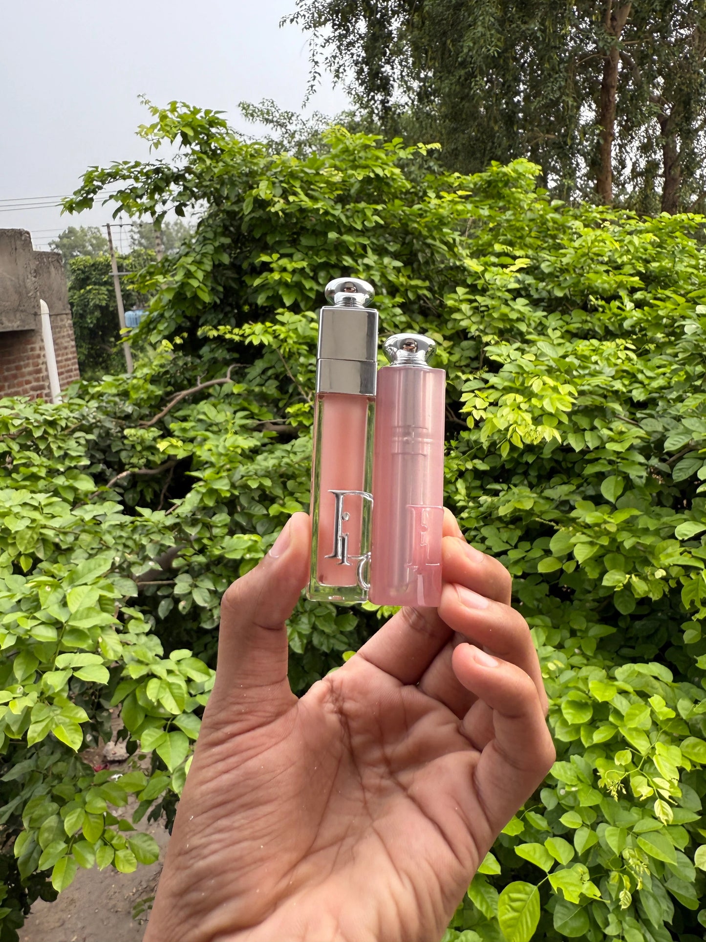 Dior Labial Set Travel Duo Lip Glow + Lip Maximizer Kit Pink 001 Pink