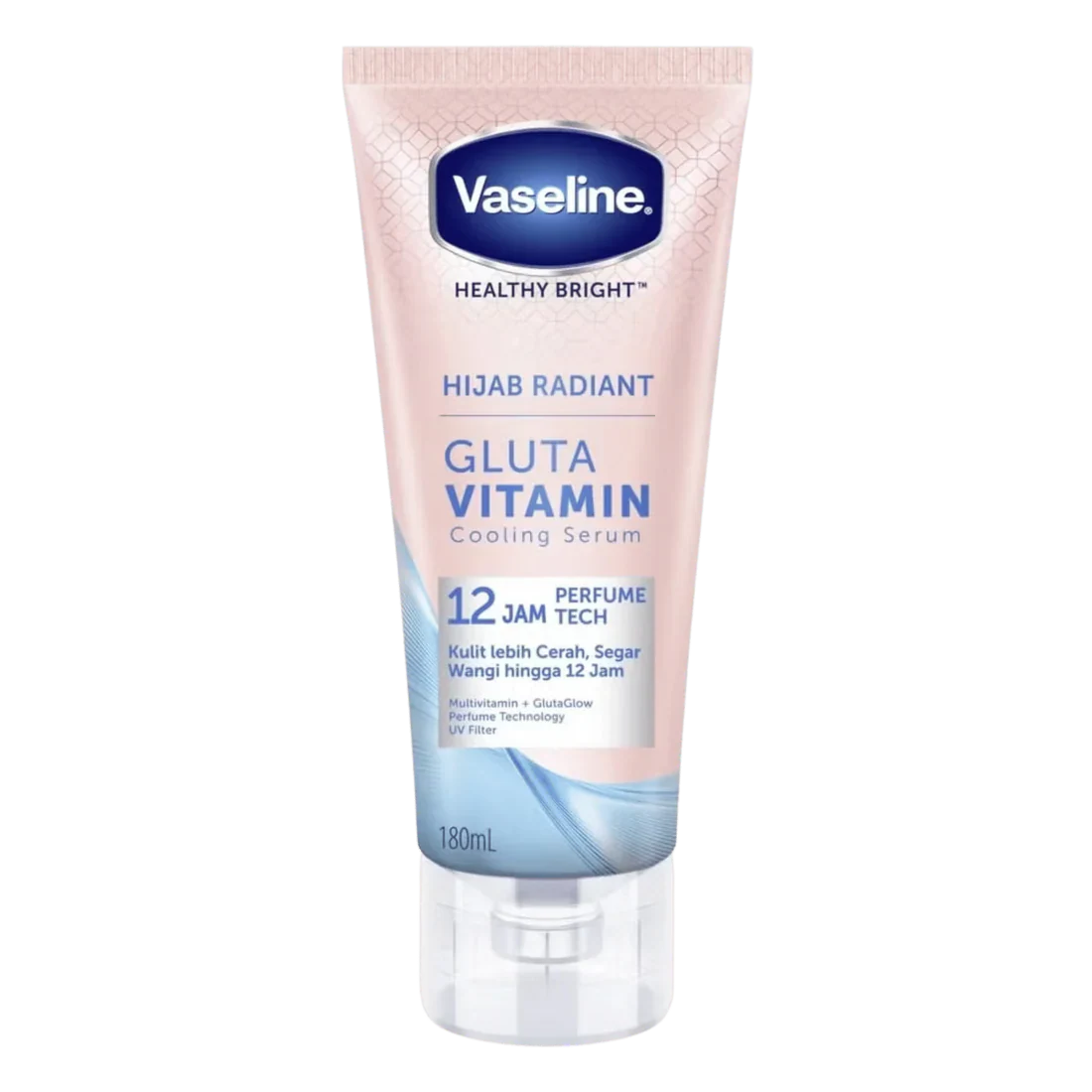 Vaseline Hijab Radiant Gluta Vitamin Cooling Body Serum (180ml)