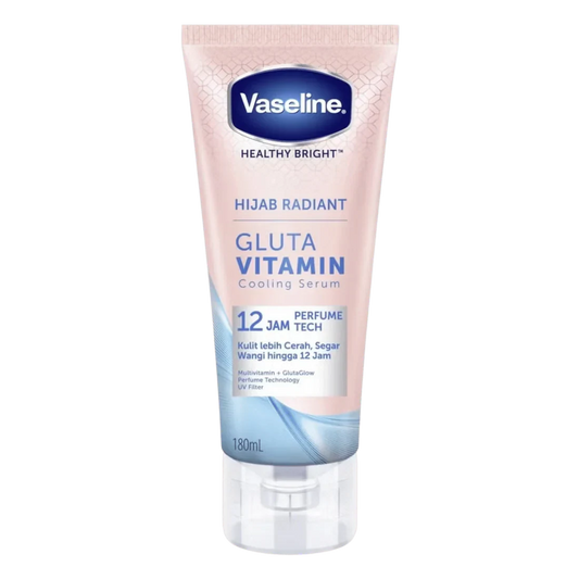 Vaseline Hijab Radiant Gluta Vitamin Cooling Body Serum (180ml)