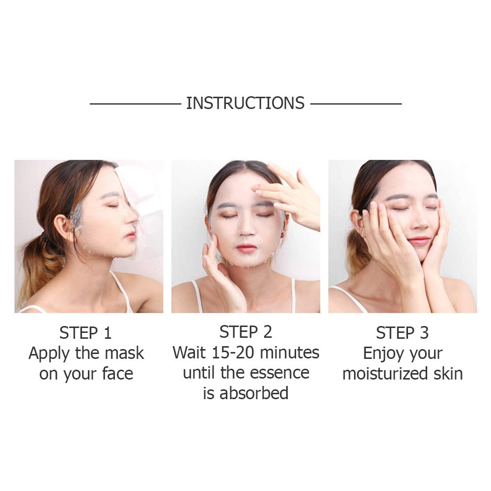 Bioaqua Pack Of 5 Fruit Plant Extract Moisturizing Brighten Facial Sheet Mask For Skin Care