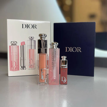 DIOR Addict Essentials Lip Glow, Lip Maximizer & Mini Lip 3 Piece Set 001 Pink